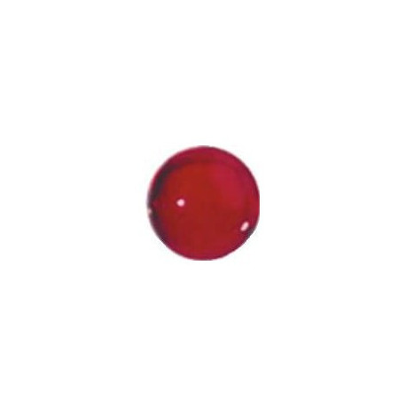 Perle ronde transparente rouge