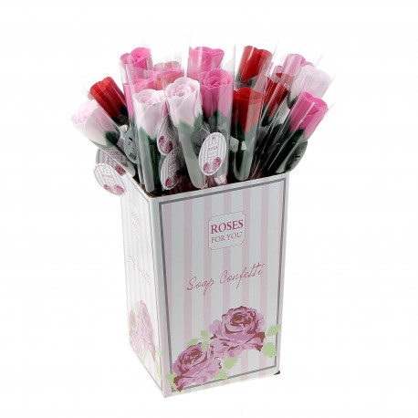 Rose en confettis de bain Rose-Fuchsia-Rouge