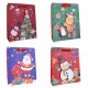 Sac cadeau (32x26x10 cm) SANTA & FRIENDS, 4 modèles assortis