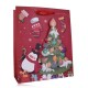 Sac cadeau  (24x18x10 cm) SANTA & FRIENDS, 4 modèles assortis