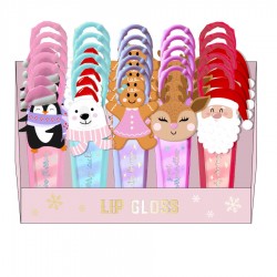 Lip gloss à accrocher au sac STOCKING STUFFER, 5 senteurs assorties