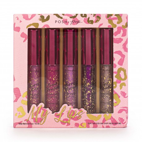  Coffret 5 baumes lèvres infusés & parfumés COSMETIC LEOPARD