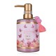 Distributeur savon mains en verre 420ml BLOSSOM, senteur Jasmine Peach