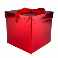 Boite en carton vide Rouge (15x15x15 cm)