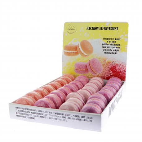 Macarons effervescents 70g, 4 modèles et senteurs assortis