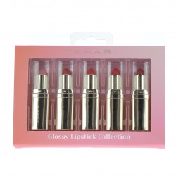 Coffret 5 rouges à lèvres glossy TAHARI