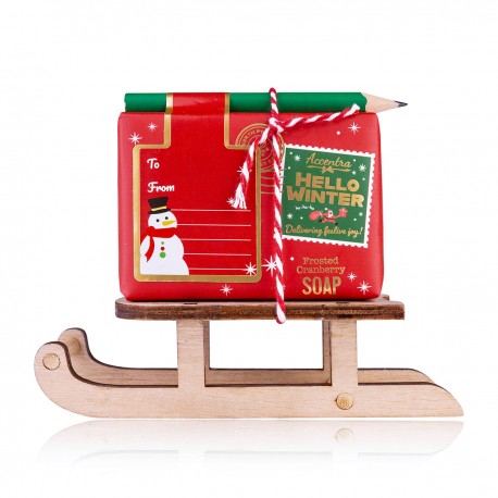 Savons sur porte savon traineau +crayon SWEET MOMENT
