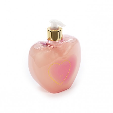 Distributeur savon mains 500ml QUEEN OF HEARTS en verre, senteur Fraise
