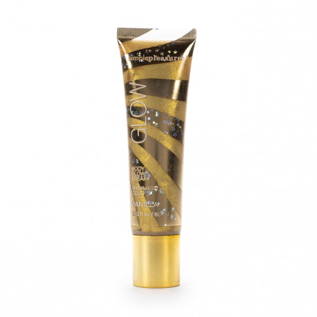 FRUITS PARTY Crème éclat visage & corps pailletée 60ml Gold , senteur Vanille