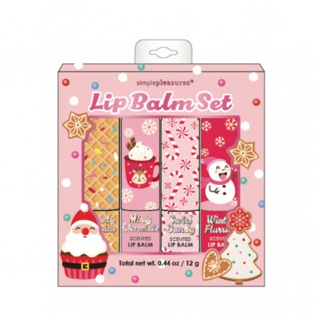 Coffret 4 baumes lèvres SUGAR FROSTED LAND, 4 senteurs