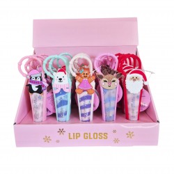 Lip gloss à accrocher au sac STOCKING STUFFER, 5 senteurs assorties
