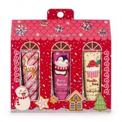 Coffret 3 crèmes mains SUGAR FROSTED LAND, 3 senteurs