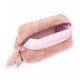 Trousse de toilette SWEET PASTEL (19x10x10 cm) en peluche rose