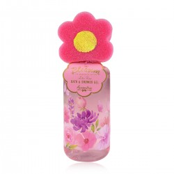 Gel douche 290ml BLOSSOM avec éponge fleur sur bouchon