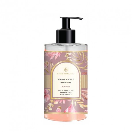 Distributeur savon mains 500ml FIOR DI MILANO, senteur Warm Amber/Plum