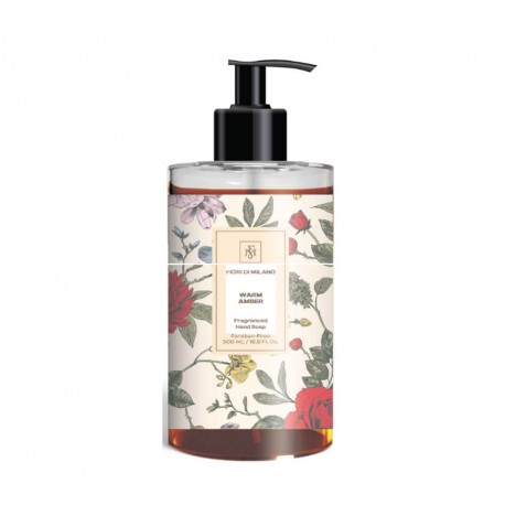 Distributeur savon mains 500ml FIOR DI MILANO, senteur Warm Amber/Floral