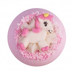 Boule effervescente pour le bain "CRAZY UNICORN" 190g, senteur Fraise