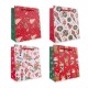 Sac cadeau XMAS CLASSIC (16x14x7 cm), 4 modèles assortis