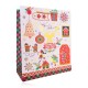 Sac cadeau XMAS (23x18x10 cm), 4 modèles assortis