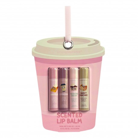 Coffret 4 baumes lèvres BREAKFAST CLUB, 4 senteurs