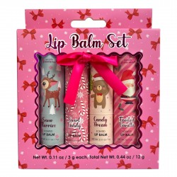 Coffret 4 baumes lèvres STOCKING STUFFER, 4 senteurs