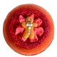 Boule effervescente pour le bain "GOLDEN SNOW MIX" 190g, senteur Pomme cuite & Pâte d'amande