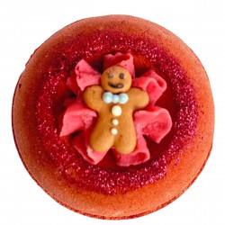 Boule effervescente pour le bain "GOLDEN SNOW MIX" 190g, senteur Pomme cuite & Pâte d'amande