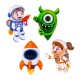 Boule effervescente 150g COOLKID GALAXIE, contenant une figurine