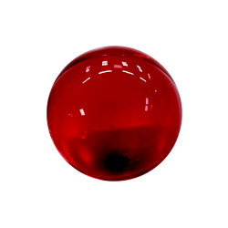 Perle ronde transparente rouge